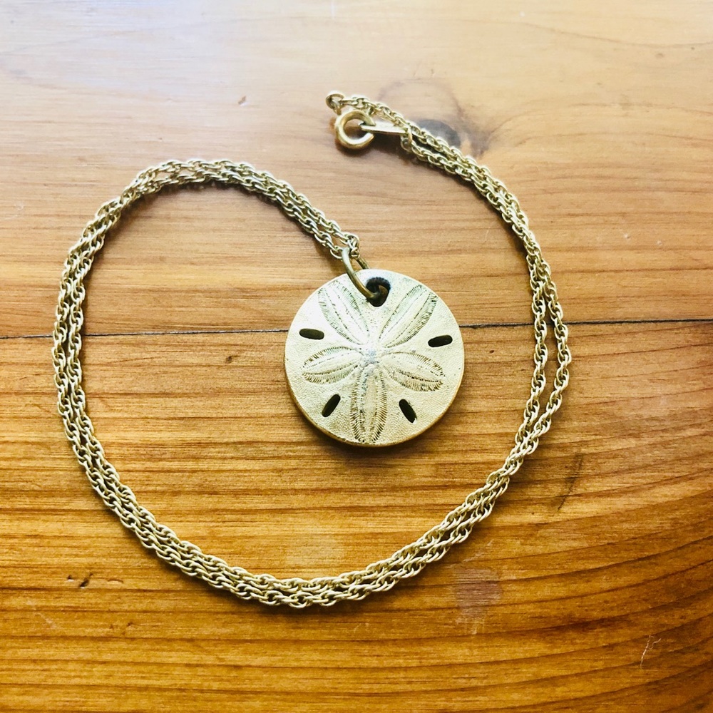 Vintage Gold Sand Dollar Chain Necklace 👑TRIFARI